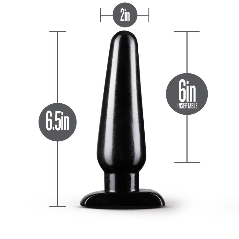 Anal adventures - basic anal plug, large - Product front view, with dimensions | Flirtybay.com.au